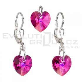 Souprava se Swarovski Elements 39003.4 fuchsia AB